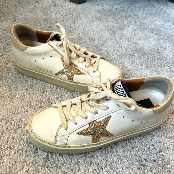 Golden Goose Shoes - Womens Golden Goose Hi-Star Gold